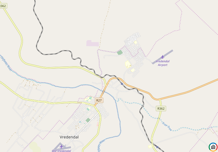 Map location of Vredendal